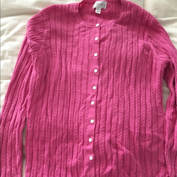 FOXCROFT Pink Button Down Supima Cardigan Sweater - Picture 2 of 16